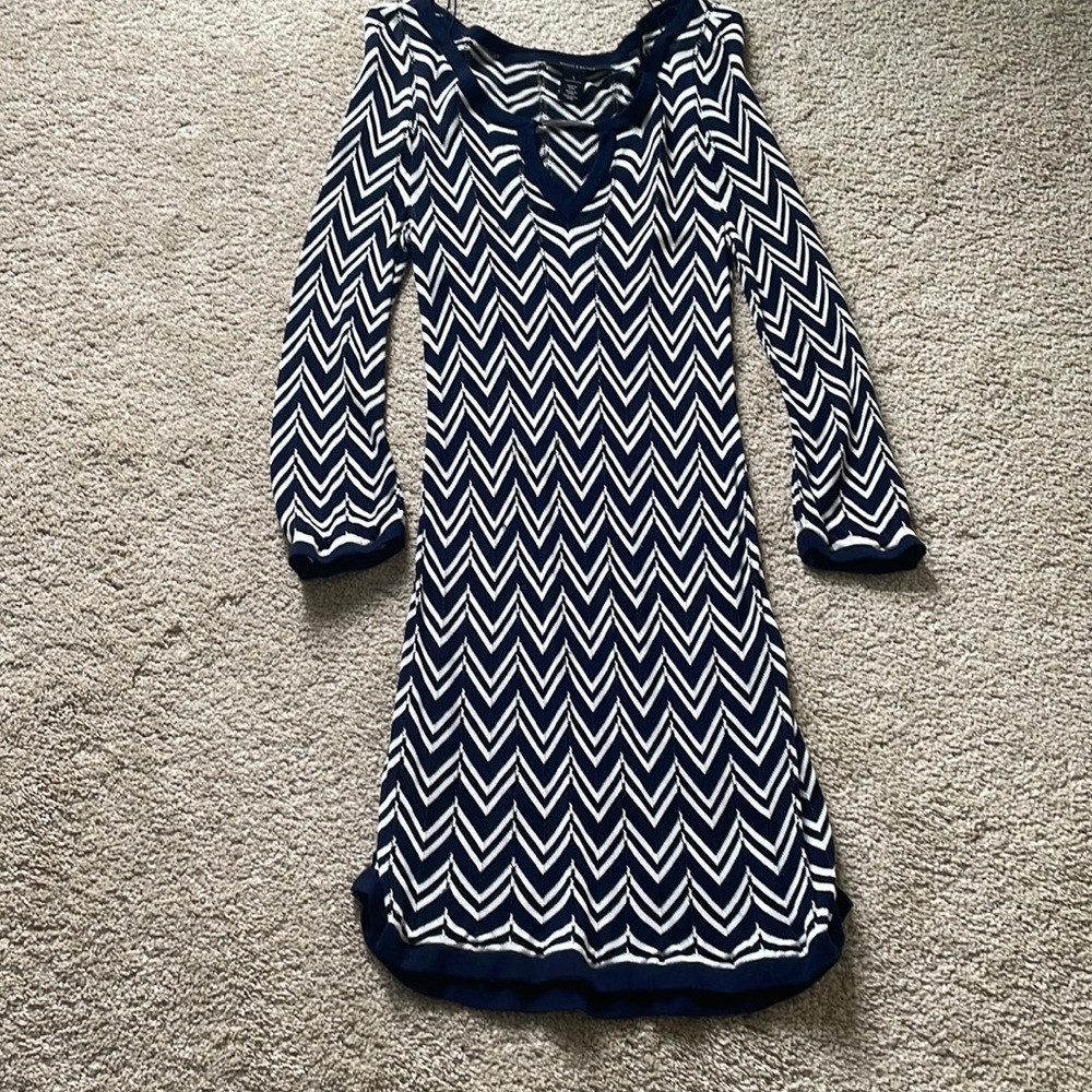 White House EUC Blue and white Striped dress (S)